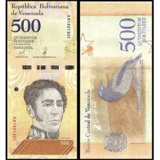 Venezuela P-108a Fe 500 Bolívares Soberano 2018