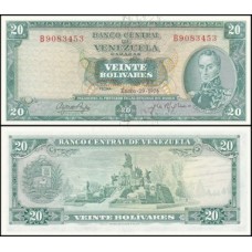 Venezuela P-46e.2 Fe 20 Bolívares 1974 Simón Bolívar