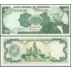 Venezuela P-53c.2 Fe 20 Bolívares 1979