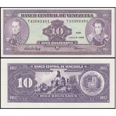 Venezuela P-61d Fe 10 Bolívares 1995
