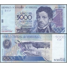 Venezuela P-84a Fe 5.000 Bolívares 2000 Francisco de Miranda