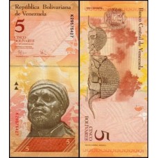 Venezuela P-89c.2 Fe 5 Bolívares Fuerte 2009