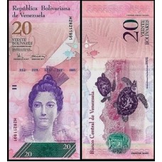 Venezuela P-91d Fe 20 Bolívares Fuerte 2009 Lote C/3 Cédulas