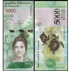 Venezuela P-97c Fe 5.000 Bolívares Fuerte 2017