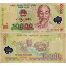 Viet Nam Vietnã P-119d Fe 10.000 Dông 2009 Polímero