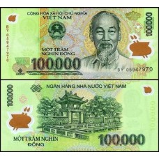 Viet Nam Vietnã P-122b Fe 100.000 Dông 2005 Polímero