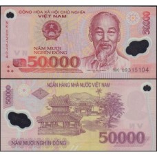 Viet Nam Vietnã P-121g Fe 50.000 Dông 2009 Ho Chi Minh Polímero