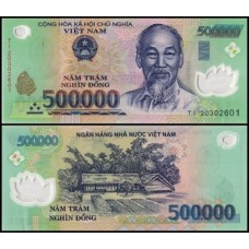 Viet Nam Vietnã P-124p Fe 500.000 Dông 2020 Ho Chi Minh Polímero