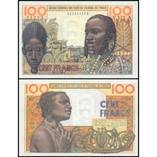 W A S Costa do Marfim P-101Ac S/Fe 100 Francs 1961 W A S Costa do Marfim P-101Ac S/Fe 100 Francs 1961