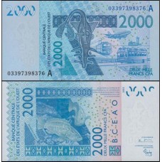 W A S Costa do Marfim P-116Aa Fe 2.000 Francs 2003