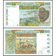 W A S Burkina Faso P-310Cm Fe 500 Francs 2002 W A S Burkina Faso P-310Cm Fe 500 Francs 2002