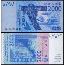 W A S Senegal P-716Kl Fe 2.000 Francs 2012