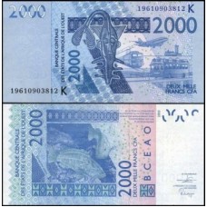 W A S Senegal P-716Ks Fe 2.000 Francs 2019