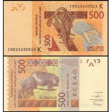 W A S Senegal P-719Kh Fe 500 Francs 2019