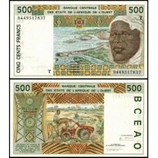 W A S Togo P-810Td Fe 500 Francs 1994