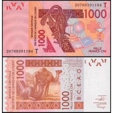 W A S Togo P-815Ts Fe 1.000 Francs 2020