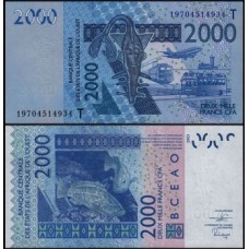 W A S Togo P-816Ts Fe 2.000 Francs 2019