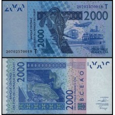 W A S Togo P-816Tt Fe 2.000 Francs 2020