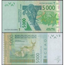 W A S Togo P-817Tp Fe 5.000 Francs 2016