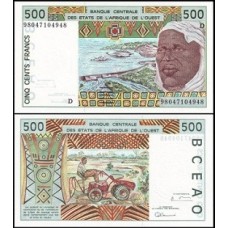 W A S Mali P-410Di Fe 500 Francs 1998