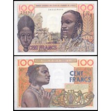 W A S Estados do Oeste Africano P-2a Fe 100 Francs CFA 1959