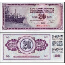 Yugoslavia Iugoslávia P-88a Fe 20 Dinara 1978