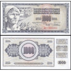 Yugoslavia Iugoslávia P-92c Fe 1.000 Dinara 1978