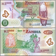 Zâmbia P-44h Fe 1.000 Kwacha 2011 Polímero