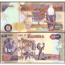 Zâmbia P-45f Fe 5.000 Kwacha 2010