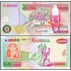 Zâmbia P-40a Fe 1.000 Kwacha 1992 (1996)