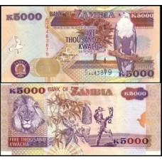 Zâmbia P-41b Fe 5.000 Kwacha 2001