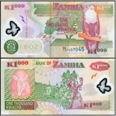 Zâmbia P-44d Fe 1.000 Kwacha 2005 Polímero
