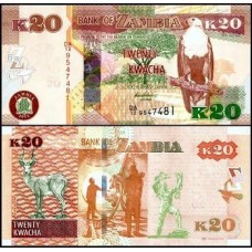 Zâmbia P-52a Fe 20 Kwacha 2012 Zâmbia P-52a Fe 20 Kwacha 2012