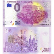 Zero Euro Brasil Cristo Redentor Rio de Janeiro 2019 Oficial Fe