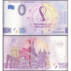 Zero Euro FIFA - Copa Qatar Logotipo 2022 Fe - Cédula Não Oficial