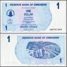 Zimbabwe P-37 Fe 1 Dollar 2006 Zimbabwe P-37 Fe 1 Dollar 2006