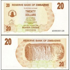 Zimbabwe P-40 Fe 20 Dollars 2006