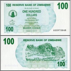 Zimbabwe P-42 Fe 100 Dollars 2006