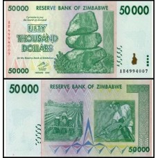 Zimbabwe P-74a Fe 50.000 Dollars 2008