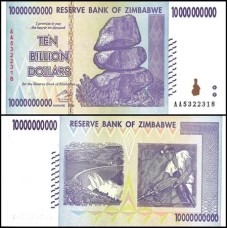 Zimbabwe P-85a Fe 10.000.000.000 Dollars 2008