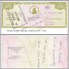 Zimbabwe P-18a.2 S/Fe 20.000 Dollars 2003 Zimbabwe P-18a.2 S/Fe 20.000 Dollars 2003