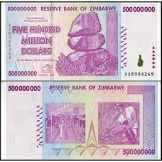 Zimbabwe P-82a Fe 500.000.000 Dollars 2008