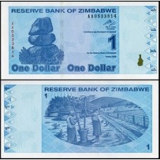 Zimbabwe P-92 Fe 1 Dollar 2009