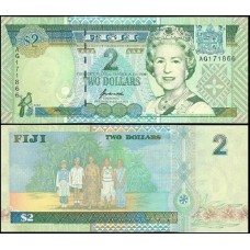 Fiji Ilhas Fiji P-96b Fe 2 Dollars ND (1996) Rainha ♛