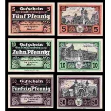 Germany Alemanha Freyburg K-639a S/Fe 5, 10, 50 Pfennig 1920