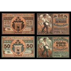 Germany Alemanha Kaltennordheim K-1057a S/Fe 25, 50 Pfennig