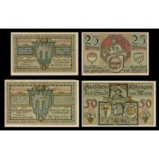 Germany Alemanha Kitzingen K-1105u S/fe 25, 50 Pfennig 1921