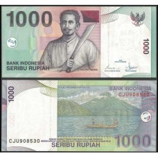 Indonésia P-141i Fe 1.000 Rupiah 2000 2008 Kapitan Pattimura