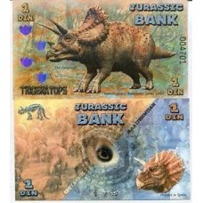 Jurassic Bank 1 Din 2015 Fe Tricerátops Polímero Fantasia