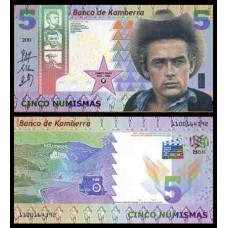 Kamberra Camberra 5 Numismas 2011 Fe James Dean Fantasia